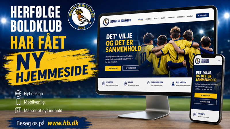 Herfølge Boldklub med ny hjemmeside